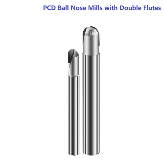 ToolingBox PCD Ball Nose Mills with Double Flutes