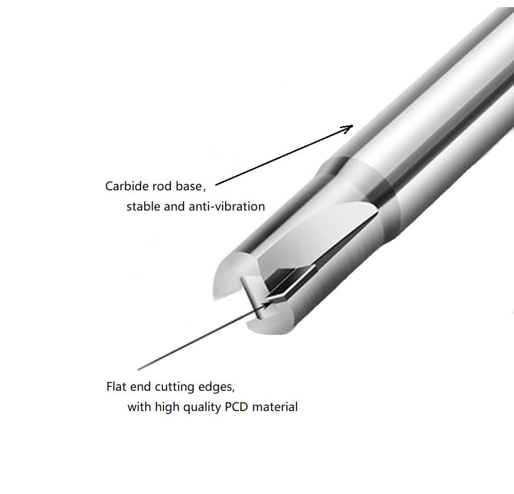 detalis of ToolingBox PCD Single Flute Diamond End Mill